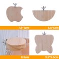 thumbnail image 2 of Pet Bird Parrot Cage Perch Stand Wood Platform Hamster Rest Rack Toy for Small Animals, 2 of 8