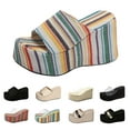 thumbnail image 2 of XIMIN Women's Open-Toe Platform Wedge Espadrille Slippers Fish Mouth Slip-On Wedge Sandals Breathable Fashion Casual Bohemian Summer Beach Vacation Sandals, 2 of 4