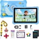 thumbnail image 1 of Tablet para Niños, Tableta Android 13 para Niños Pequeños, 6 GB de RAM, 128 GB de ROM, 5000mAh, Protección Ocular de Seguridad HD IPS para Niños y Niña, Apto para Dar Regalos(Azul), 1 of 5