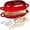 Red, variant on Enameled Cast Iron Dutch Oven for Bread Baking - incl. Sourdough Bread-Baking Supplies like Banneton Bread-Proofing Basket - 5QT Loaf Cast Iron Bread Oven Pan& Meatloaf Pan with Lid, Sour Sough Tools