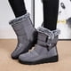 thumbnail image 4 of Zapatos planos para caminar para mujer botas medias impermeables zapatos antideslizantes para viajes al aire libre, 4 of 9