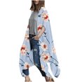 thumbnail image 3 of Nouveaux Hauts d'Été pour Femmes 2023 Mode Col Rond Grande Taille Manches Longues Imprimé Blouses Décontractées pour Sorties Chemises Manches Longues pour Femmes, 3 of 9