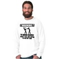 thumbnail image 4 of Warning To Avoid Injury Funny Cartoon Men's Long Sleeve Tee T Shirt Brisco Brands M, 4 of 6