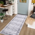 thumbnail image 3 of ZACOO Hallway Runner Rug 2x6 Boho Entryway Rug Vintage Floral Area Rug Washable Long Kitchen Runner Rug Carpet for Living Room Bedroom, Blue Grey, 3 of 8