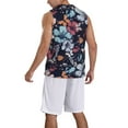 thumbnail image 5 of Gaeub Flowers ad Butterflies Men's Mesh Basketball Jersey, Quick-Drying Sleeveless Top S-4XL, Loose Muscle Tank Top -X-Large, 5 of 9