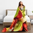thumbnail image 5 of Wijzvio Fruit Salad Throw Blanket Soft Fuzzy Fleece Blanket For Couch Bed Living Room Decoration 80"X60", 5 of 9