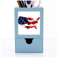 thumbnail image 1 of Stars And Stripes America Flag Map Desk Supplies Organizer Pen Holder Card, 1 of 3