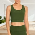 thumbnail image 5 of Womens Crop Tank Tops for Gym Workout Sleeveless Tee Shirt U Neck Sports Base Tshirts Quick Dry Athletic Wear (M, Army Green), 5 of 8