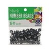 Horizon Group USA 9.6 mm Black & White Number Beads, 90 Piece
