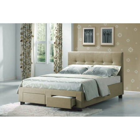 emerald upholstered sydney bed furnishings queen headboard tufted beige hidden twin storage