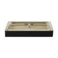thumbnail image 4 of Carre 36 Ceramic Console Sink Matte Black Basin Black Legs, 4 of 10