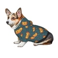thumbnail image 7 of Fotbe Hot Dog 6 Print Small Dog Sweater Hoodies Pet Grey Hooded Soft Fleece Sweatshirts with Pocket Fall Winter Puppy Cat Sweaters Warm Clothes-Small, 7 of 7