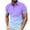 Light Purple, variant on Collared Shirt Men Basic Tee Button Collar Gradient Ribbed Knitted Shirt Regular Fit Outdoor Casual Polo Shirts,Light ,XXXL