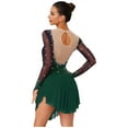 thumbnail image 2 of iiniim Womens Glittery Figure Skating Gradient Dress Gymnastics Active Costume Green XXL, 2 of 7