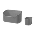 thumbnail image 4 of Caja de almacenamiento de cosméticos, organizador de maquillaje, cesta de gran capacidad, estuche de exposición para cosméticos, soporte de maquillaje Negro, 4 of 8