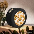 thumbnail image 6 of Yiaed Sunflower 5 Print Travel Jewelry Case Bridesmaid Gift Boxes Jewelry Travel Organizer Small Round Jewelry Box Mini Storage-Black, 6 of 7