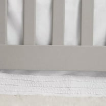 Hello Spud 100% Cotton Crib Skirt Petite Ruffle White