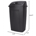 thumbnail image 2 of 13 Gallon Trash Can, Plastic Swing Top Kitchen Garbage Trash Can (Black), 2 of 6