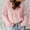 Pink, variant on VgaVtl Pullover Plus Size Sweaters for Women Long Sleeve Chunky Sweaters for Women 2025 Thickened Knit White Solid Sweaters