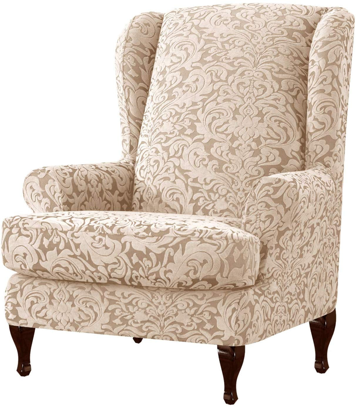 Subrtex 2Pieces Jacquard Damask Stretch Arm Chairs 