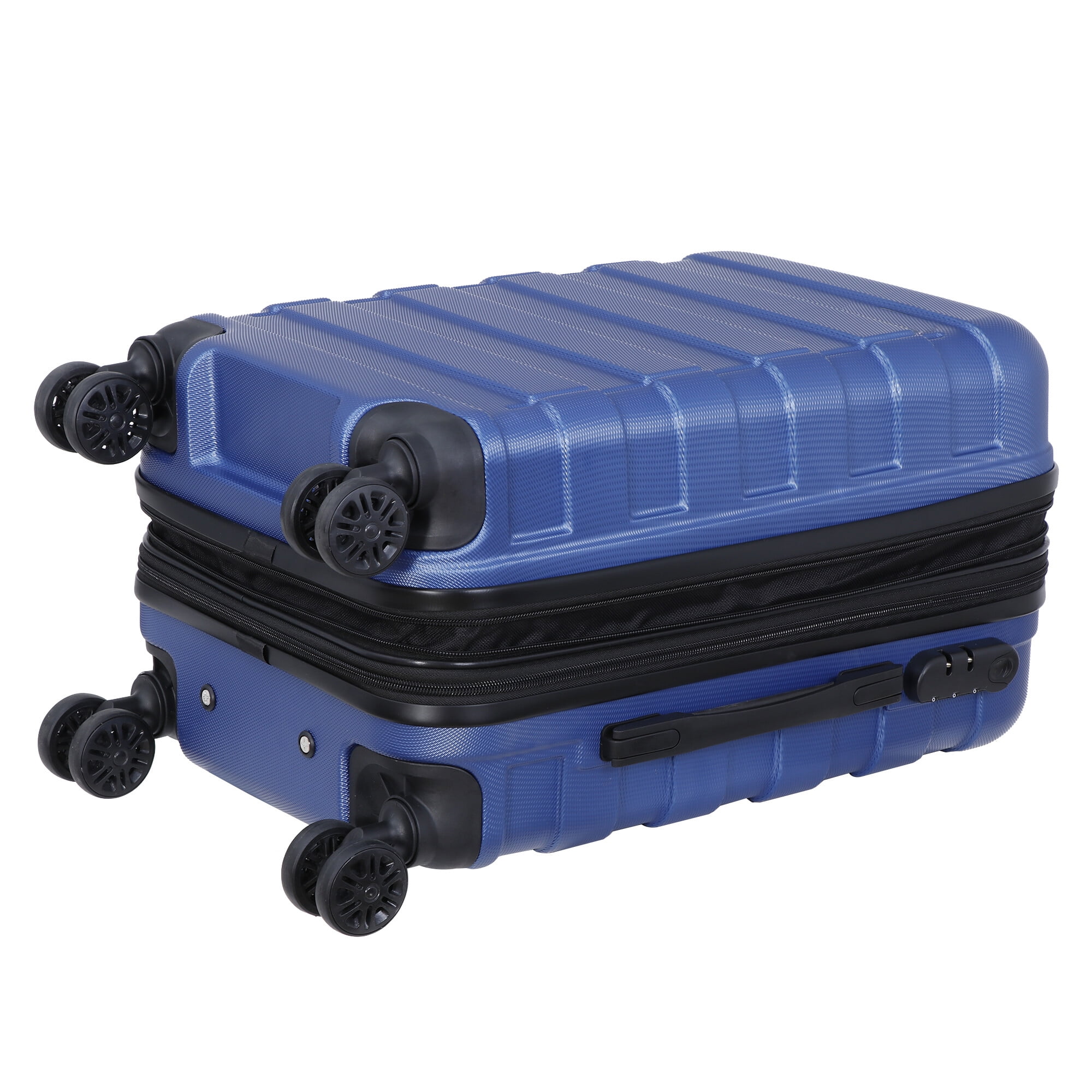 ZENSTYLE 21" Height Hardside Expandable Suitcase Luggage with Spinner Wheels Navy Blue