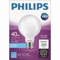 thumbnail image 2 of Philips 40W Equivalent Daylight G25 Medium Frosted LED Decorative Light Bulb, 2 of 2