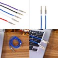 thumbnail image 3 of Nylon Cable, Audio  Cable,   Blue Male To Male Jack Cord, For Home, 3 of 8