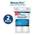 thumbnail image 2 of 2 Pack 4.5 in. X 3/8 in. Premier Woven-Pro Large Core Mini Rollers, Woven Polyester, 3/8 in. Nap for Smooth-Semi-Smooth Surfaces, 2 of 6