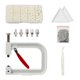 thumbnail image 5 of Juego de herramientas de máquina de ajuste de perlas de joyería, herramienta de ajuste de perlas de manual Cabezales de clavos portátiles Blanco y Beige Macarena Máquina de ajuste de perlas, 5 of 8