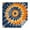 Orange Blue Tie, variant on Colorful Rainbow Tie Dye Spiral Pattern Square Tablecloth,Waterproof Square Table Cover,Wipeable Spillproof Washable Table Cover for Home Kitchen Party Decor 42"X42"(107x107cm)