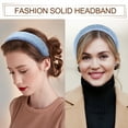 thumbnail image 2 of Unique Bargains Fluffy Fuzzy Headband Solid Color Hair Band Plush Headband Soft Fuzzy Hair Hoop Fashion Accessory Blue, 2 of 7