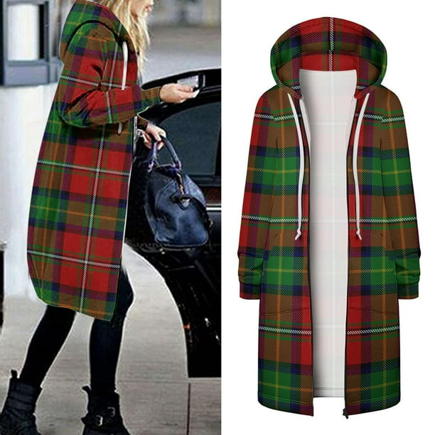 Puntoco - Chaqueta con capucha para mujer, con cremallera, manga larga, con bolsillo, blusa, abrigo Puntoco Puntoco-7654