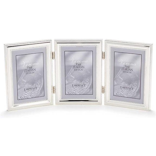 Lawrence Frames Cadre Photo Triple Plaqué Argent - 4 x 5 Po.