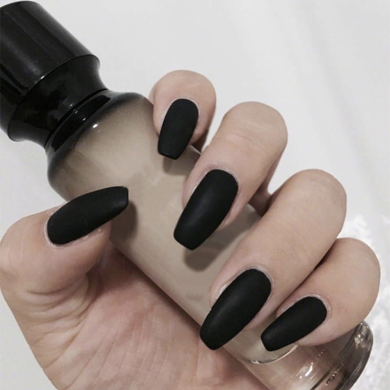 44 Matte Black Nails Designs That Will Make You Thrilled | Nails, Matte  nails design, Gorgeous nails
