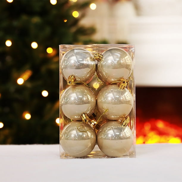 Xihbxyly Artículos En Liquidación Caja de 12 Piezas, Bolas Navideñas, Árbol de Navidad, Decoración para Escaparates, Centros Comerciales, Colgantes 6 Cm