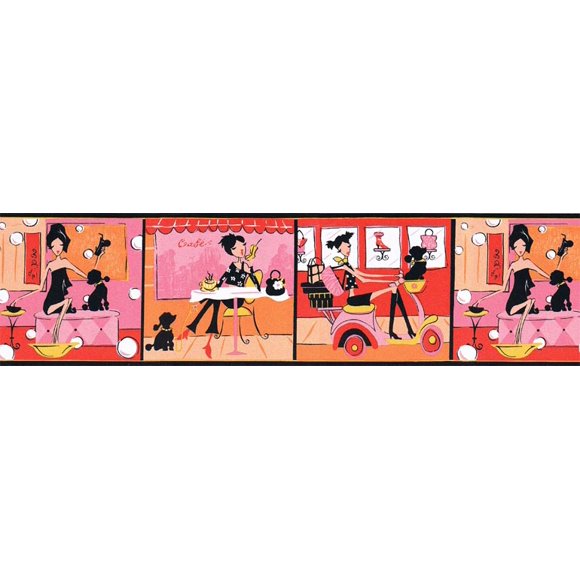 Bordure de Papier Peint pour Filles TW38001B