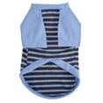 thumbnail image 3 of Deago Dog Striped T-Shirt with Leash Ring Warm Breathable Winter Pet Apparel Colorful Soft Puppy Sweatshirt Clothes for Small to Medium Dogs Puppy (Blue, S), 3 of 8
