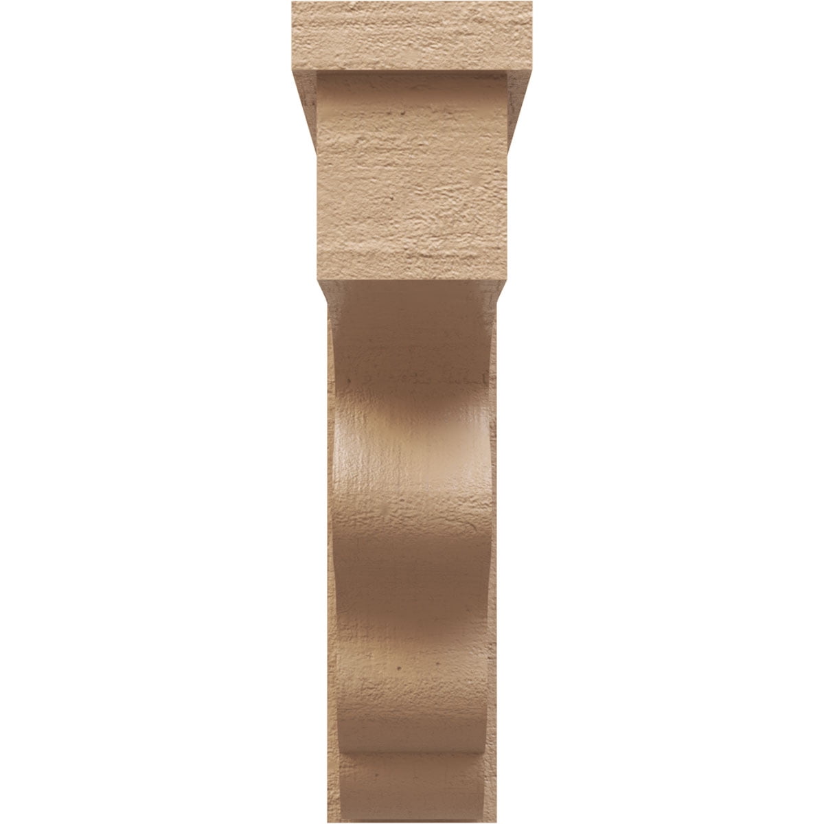 5"W x 20"D x 20"H Thin Highland Rough Cedar Woodgrain TimberThane Corbel, Primed Tan