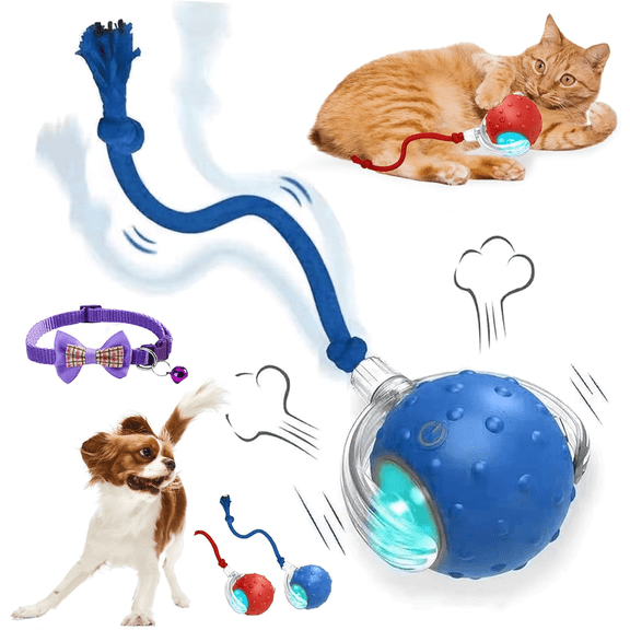 2026 New Tiny Fetch Dog Toy, Tinyfetch Interactive Fast Moving Toys Balls with Birdsong, 360° Smart Automatic Rolling Electric Dog Ball Toy , Interactive Dog & Cat Electric Active Toys