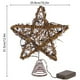 thumbnail image 3 of Estrella de Corona del Árbol de Navidad | Decoración de estrellas de cinco puntas de hierro con luces cálidas incorporadas | Marco metálico gris | 11,81x9,84 pulgadas | Adorno colgante reutilizable, 3 of 6