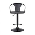 thumbnail image 3 of Home Square Adjustable Leatherette Swivel Barstool in Gray - Set of 2, 3 of 6