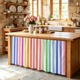 thumbnail image 3 of Rainbow Lines Cabinet Curtains 28" W x 51" L, Vertical Stripes Abstract Modern Under-Desk Privacy Dust Proof Drape Dishwasher Curtain Sink Skirt for Kitchen Closet Bathroom Laundry, 3 of 9