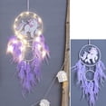 thumbnail image 7 of Dserhfy Dinosaur Dream Catcher Ornament Kids Faux LED Light Feather Dream Catcher Handmade Home Decor Birthday Gift, 7 of 7