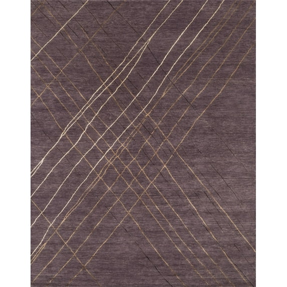 Loloi Hermitage Hand Knotted He-10 Plum 2'-0" X 3'-0" Rectangle