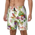 thumbnail image 2 of Daiia Birds And Flowers Mens Swim Trunks Swim Shorts Quick Dry Swim Shorts with Mesh Lining Pockets-3X-Large, 2 of 9
