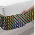 thumbnail image 2 of Rainbow Bed Skirt, Abstract Colorful Triangles Geometric Art, Elastic Bedskirt Dust Ruffle Wrap Around for Bedding Decor, 4 Sizes, Multicolor, by Ambesonne, 2 of 2