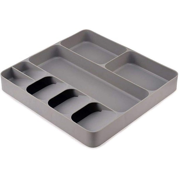 Drawerstore Organizador Para Cubiertos, Utensilios De Cocina Y Accesorios De Cocina, Plástico, Gris, 39,8 X 38,5 X 5,8 Cm, 1 Unidad Rojo Verde Cocina, Decoración y Otros