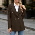 thumbnail image 2 of Xinsrenus Women’s Loose Suit Jacket Basic Solid Color Lapel Button front Blazer Versatile Business Work Uniform, 2 of 7