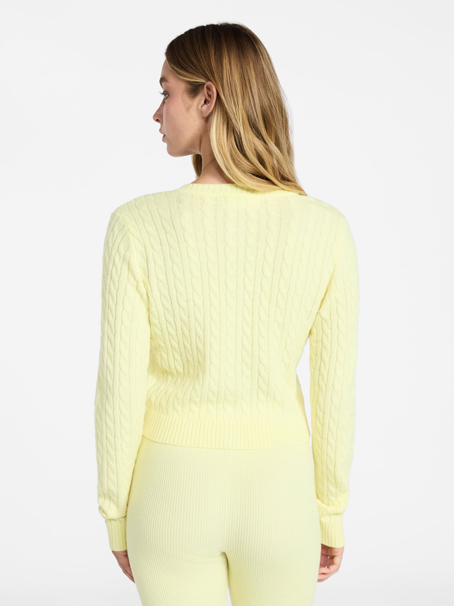 Cable Knit Button Front Cardigan, Women's XXS-XXL - image 4