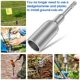 thumbnail image 4 of Ground Rod Driver 30/45/65mm Heavy Duty SDS-Plus T Post Ground Rod Driver Tool Forged Steel Drill Bit Driver Durable Hammer Drill Rod Converter for Hammer Drill, 4 of 10